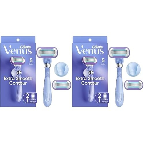 Gillette Venus Deluxe Smooth Swirl Women's Razor Handle + 2 Blade Refills (Pack of 2)