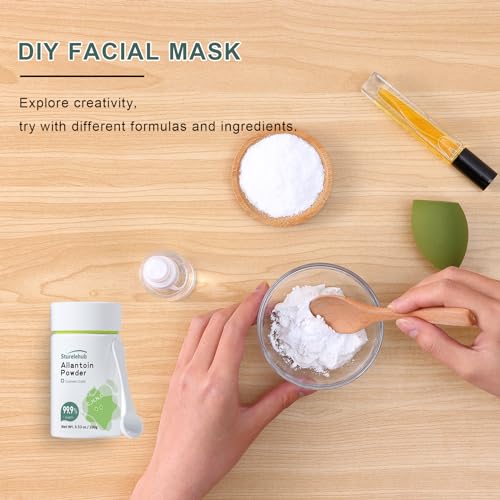 Allantoin Powder, 3.53 OZ 99.9% Purity, Cosmetic Grade, DIY Allantoin Emulsion, Allantoin Cream, Allantoin Lotion, Allantoin Masks, Allantoin Helps to Hydrate And Moisturize The Skin