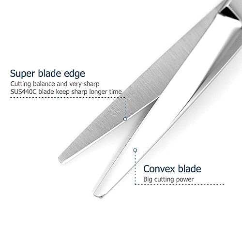 Professional 5.5 Inch Hair Cutting Scissors - Rose Handle, 440C Steel, Salon & Home Use