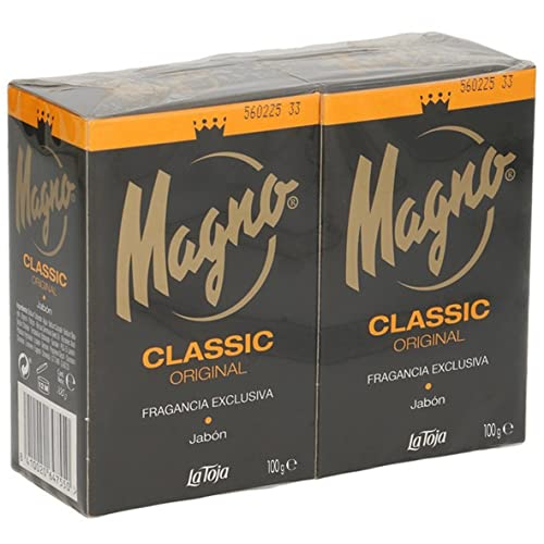 Magno Classic Black Bar Soap 3.5 oz - Pack of 8 | La Toja