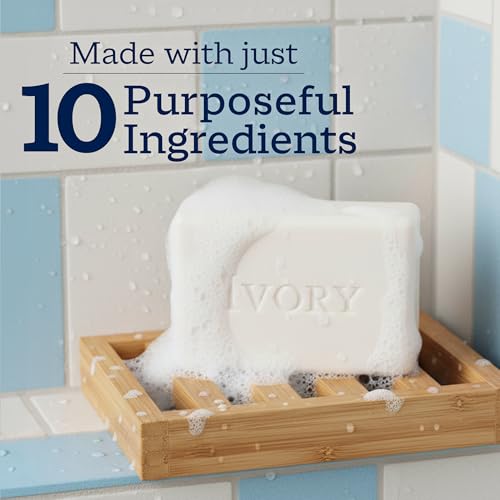 Ivory Gentle Bar Soap Pack of 100 - Original Scent, 3.1 oz, Plant-Based, Hypoallergenic