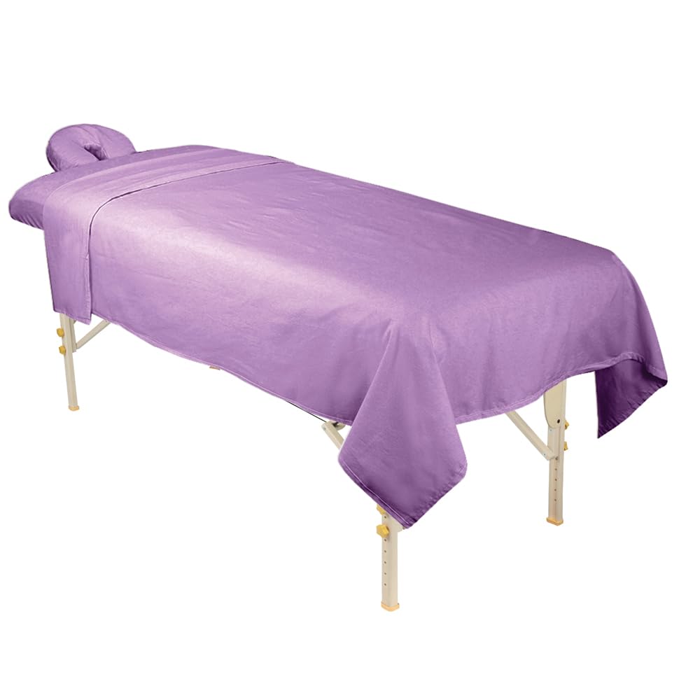 Premium Designer Flannel Massage Sheet Set - 3-Piece, Island Tranquility for Massage Tables
