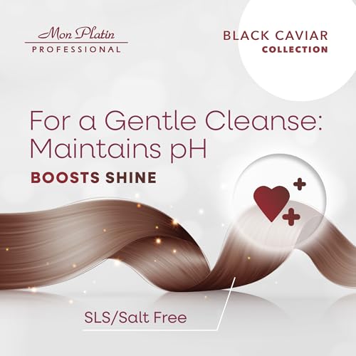 Black Caviar Mon Platin Salt-Free Shampoo for Straightened Hair - Keratin & Brazilian Treatment Protect, Sulphate-Free, 400ml