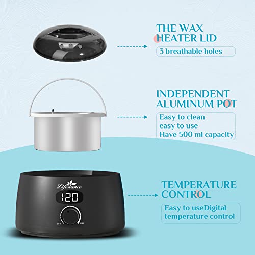 Lifestance Conical Silicone Wax Warmer Liner + L2 Digital Wax Warmer