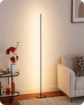 Dimmable 57.5-Inch Floor Lamp with Remote & Foot Switch - Black