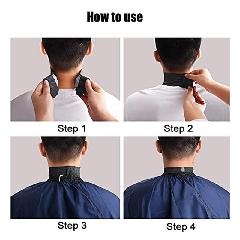 2 PCS Disposable Barber Neck Strips Waterproof Neck Paper Tissue Roll for Salon Haircutting Styling Coloring Black