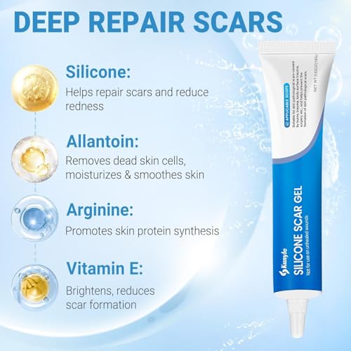 Silicone Scar Gel, Scar Cream, Advanced Scar Stick for Surgical Scars, Stretch Marks, Keloid Bump Removal, Old and New Scars 0.63oz (18g)