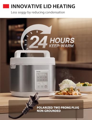 TOSHIBA 10-Cup Heritage Bento Rice Cooker with 9 Functions, Digital Control & 3D Heating