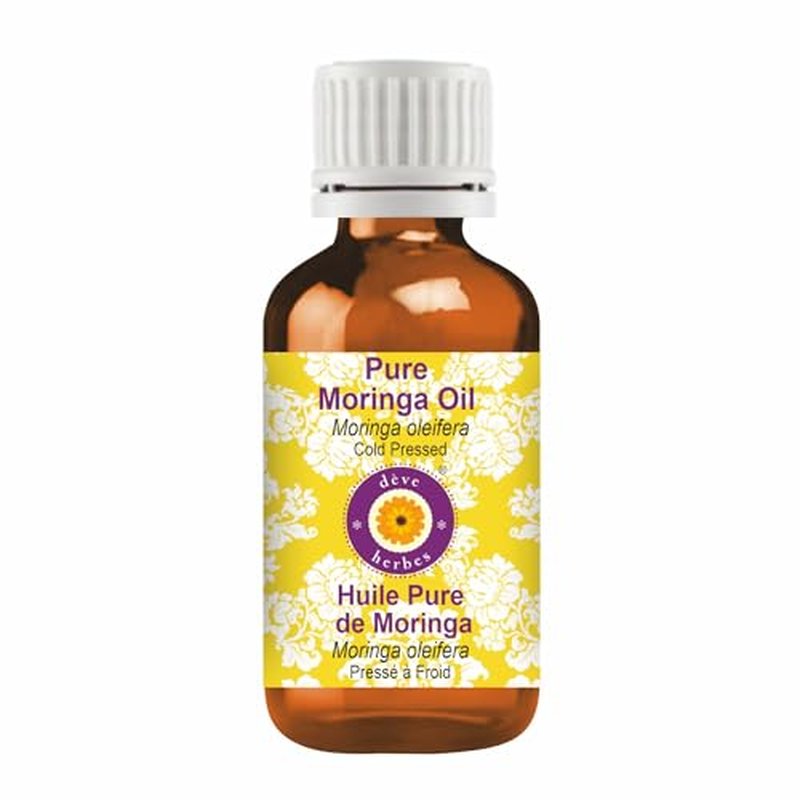 d?ve herbes Moringa Oil (Moringa oleifera) | Cold Pressed | Pure | Natural | For Diluting Essential oils | For Hair, Skin & Massage | Non-Sticky| Lightweight| Men & Women | 100ml (3.38 oz)