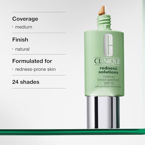 AD Calming Neutral Liquid Foundation SPF 15 for Redness-Prone Skin - Very Fair Cool-Neutral - Medium Coverage, Natural Finish