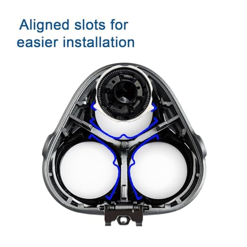 HQ8 Replacement Heads Compatible With Philips Norelco Aquatec Shavers, Replacement Blades For Norelco HQ8, 3pcs Blades With 1pcs Retaining Ring