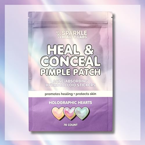 Heal & Conceal Holographic Cute Pimple Patch Bundle (240 Count) Iridescent Star, Heart & Butterfly Shaped Hydrocolloid Acne Patches for Face, Fun Hydrocolloid Zit Stickers