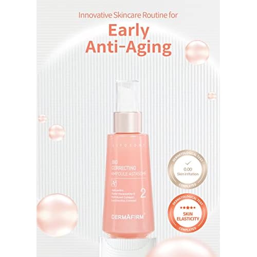 DERMAFIRM Bio Correcting Hydrating Serum Korean Ampoule Astasome A4 | Hydrating Pore Firming & Tightening Facial Serum for Face w/Collagen, Astasome & Peptide | No Animal Trials No Paraben 1.69 fl oz