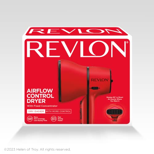 Revlon Airflow Control Hair Dryer with Diffuser - 3 Piece Set, Red