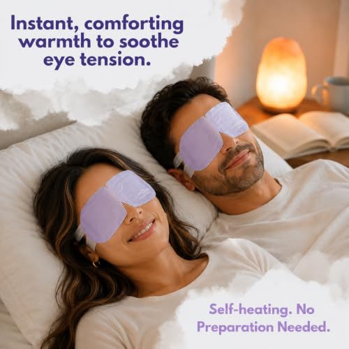 Self Heating Eye Mask 30 Pack Unscented - Warm Compress for Sleep & Dry Eye Relief
