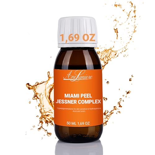 Miami Jessner Complex Chemical Peel for Face Exfoliating Facial Peel with Salicylic, Lactic & Kojic Blend - Skin Peel for Dark Spots Uneven Tone & Dullness - Professional Peeling 1.7 fl oz