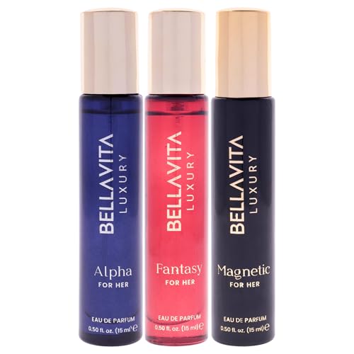 Bellavita Gift Set for Women - 3 Mini EDP Sprays, Long-Lasting Fragrance Gift Pack