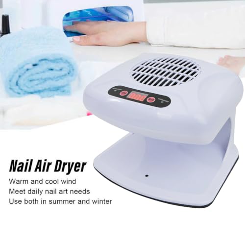Air Nail Dryer 300W Infrared Sensor 2-in-1 Hot Cold Air Nail Polish Dryer - White