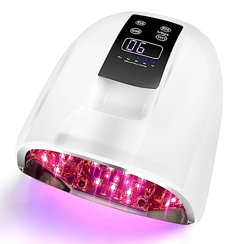 90W Wireless Rechargeable UV LED Nail Lamp for Gel Nails, Portable & Cordless