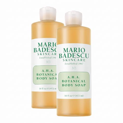 Mario Badescu AHA Botanical Body Wash 16oz Pack of 2 - Moisturizing & Exfoliating