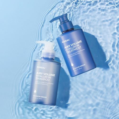 KUNDAL Airy Volume Hyaluron Shampoo & Conditioner Set – Blossom Breeze, 10.14 fl oz Each