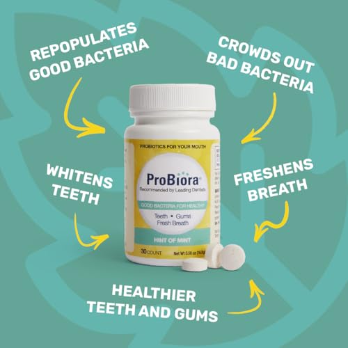 ProBiora Oral Probiotics for Teeth and Gums - Mint, 30 Tablets