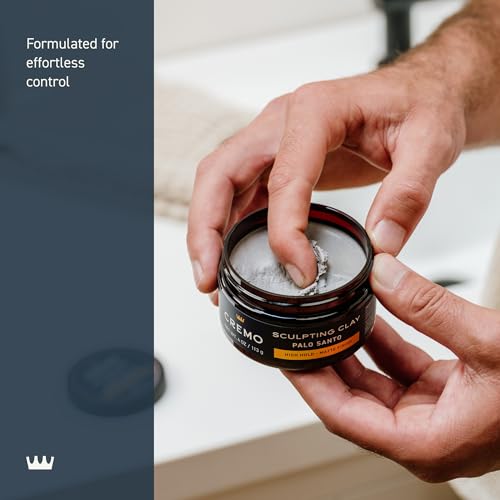 Cremo Premium Barber Grade Hair Styling Palo Santo (Reserve Collection) Sculpting Clay,High Hold,Matte Finsh,4 Oz,(Pack of 2)