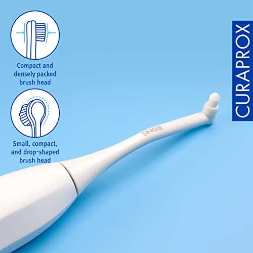 Curaprox Hydrosonic Toothbrush Heads Duo Black/Black – Compatible with All Curaprox Sonic Brushes, Ultra-Soft Bristles for Braces & Implant Cleaning