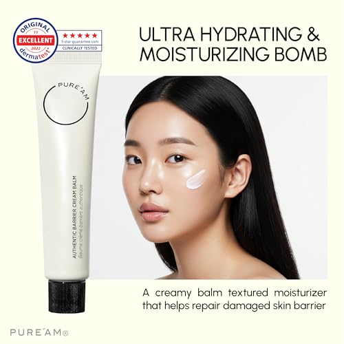 PURE'AM Korean Barrier Repair Cream - Ceramide Face Moisturizer 2.5 fl oz - Pack of 1