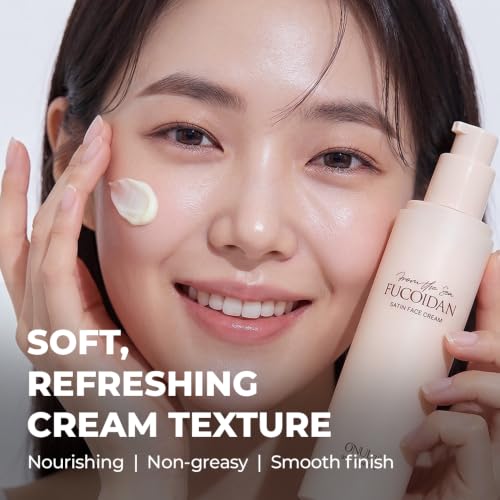 ONUL31° Fucoidan Satin Face Cream - Korean Vegan Moisturizer with Macadamia & Shea, Lightweight Non-Greasy Hydrating Skincare, 3.04 oz