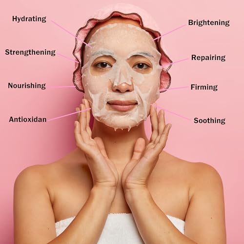 Pink Face Mask Set - 40 Assorted Skincare Sheet Masks for Hydration & Sensitive Skin