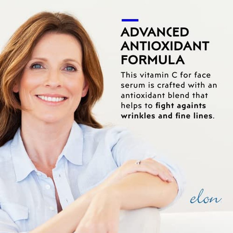 Elon Vitamin C Facial Serum | Lightweight Antioxidant Care for Dull Uneven Skin | Daily Hydrating Formula for Healthy Complexion