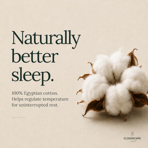 Egyptian Cotton King Sheets - Silky Sateen Bed Linen, Deep Pocket, White - Variation 01