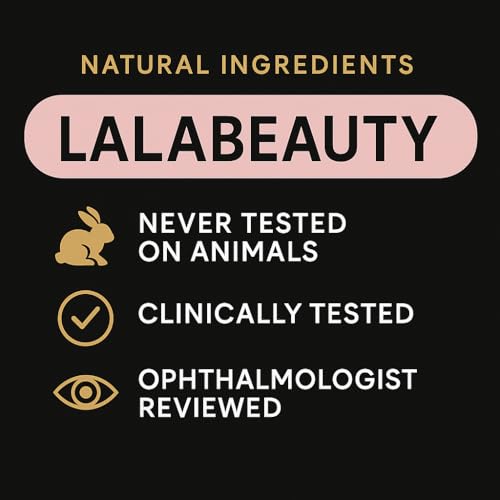 LalaBeautyCo Lash Growth Serum for Longer, Thicker, Fuller Lashes ? Peptide, Biotin & Vitamin Formula ? Ophthalmologist Tested, Cruelty-Free