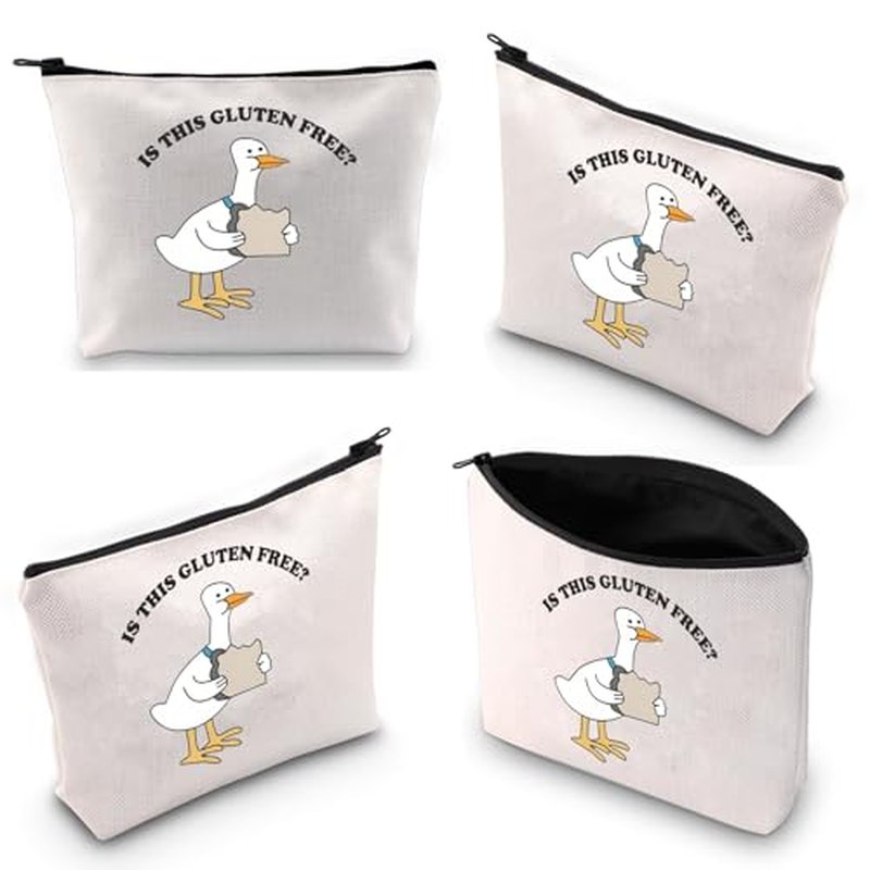 Is This Gluten Free Gluten Intolerance Makeup Bag Celiac Disease Gift Celiac Awareness Gift Cosmetic Bag (GLUTEN FREE)