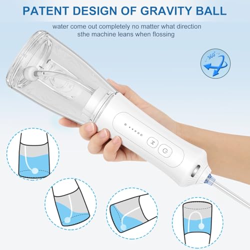 Cordless Water Flosser for Braces with Travel Bag – Rechargeable Oral Irrigator for Teeth