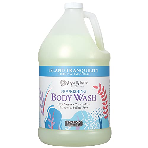Ginger Lily Farms Island Tranquility Body Wash Shampoo Conditioner Bundle 1 Gallon