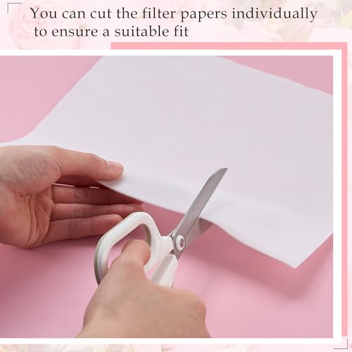 White Nail Dust Collector Filter Paper - 600 Sheets, Disposable, 9.45x7.87 Inches