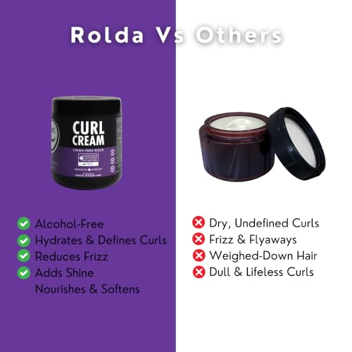 Rolda Curl Cream for Men - 35.2 oz Anti Frizz Defining & Hydrating Hair Styling