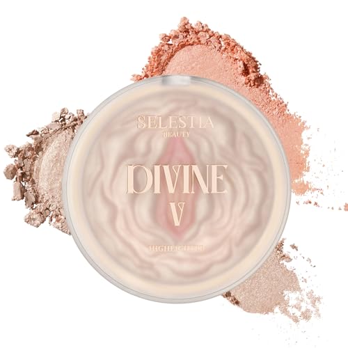 Powder Highlighter Makeup ? Divine V ? Radiant Glow for All Skin Tones, Easy-to-Apply, 0.53 oz