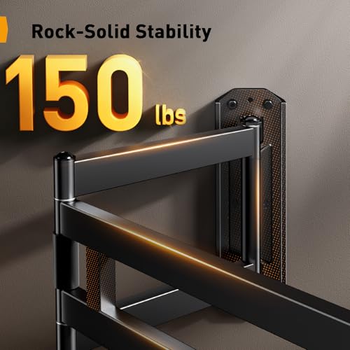 Perlegear Corner TV Wall Mount for 42-84 Inch TVs, Max 600x400mm, Long Arm, Full Motion