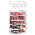 White Expandable Freezer Organizer Bins 6-Pack for Chest Freezers