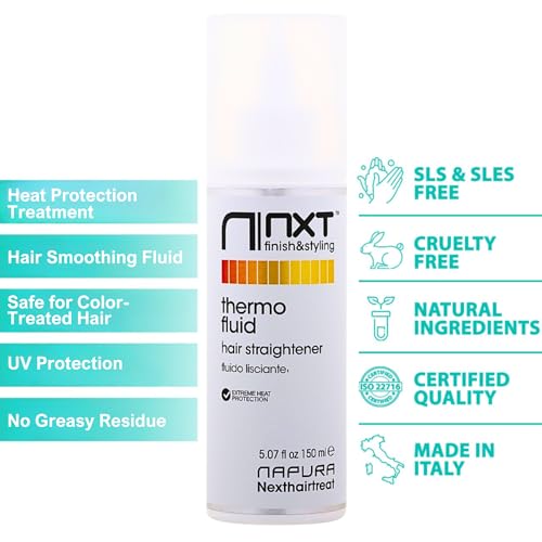 Heat Protectant & Flat Iron Treatment for Hair - Vitamin E, Silkiness, Shine