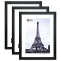 Black 18x24 Wall Poster Frames Set of 3 - Solid Wood Picture Frames