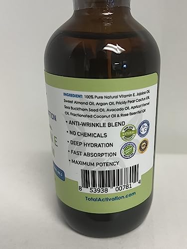 Organic Vitamin E Face Serum - 100% Pure Cold-Pressed Skin & Hair Oil - 4 oz