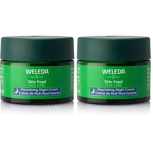 Weleda Skin Food Face Care Nourishing Night Cream,1.3 Fluid Ounce,Plant Rich Moisturizer with Sacha Inchi Oil,Cica and Squalane,(Pack of 2)
