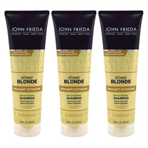 John Frieda sheer blonde Highlight Activating Enhancing Shampoo For Lighter Blondes 8.45 oz (Pack of 3)
