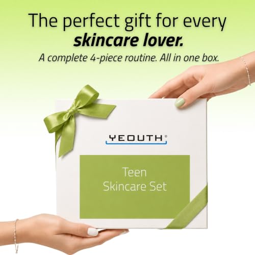 YEOUTH Teen Skincare Set 4-Pack for Clearer Skin - Gift for Teen Girls & Boys