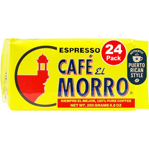 Premium Ground Coffee - Puerto Rican Style Espresso, 8.8 oz Pack of 24 - Dark Roast Coffee