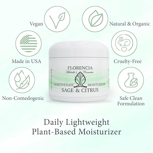 Florencia Sage & Citrus Lightweight Face Moisturizer for Oily & Sensitive Skin 2 oz
